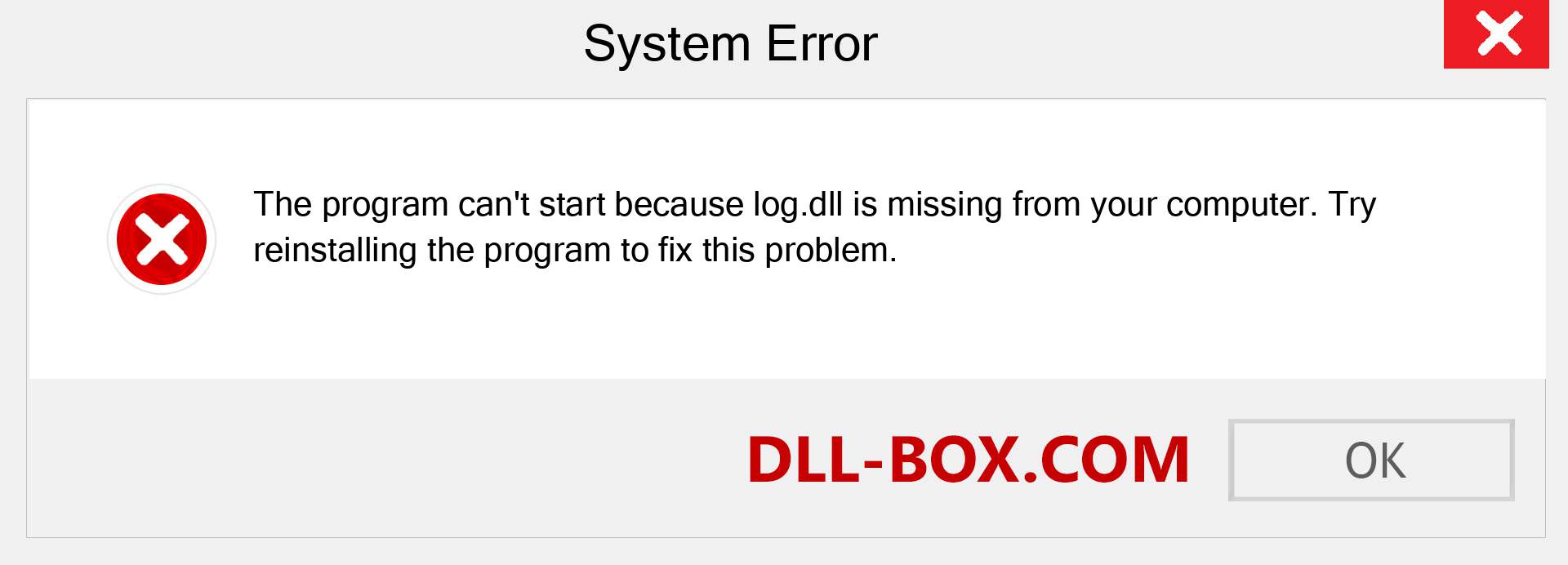  log.dll file is missing?. Download for Windows 7, 8, 10 - Fix  log dll Missing Error on Windows, photos, images