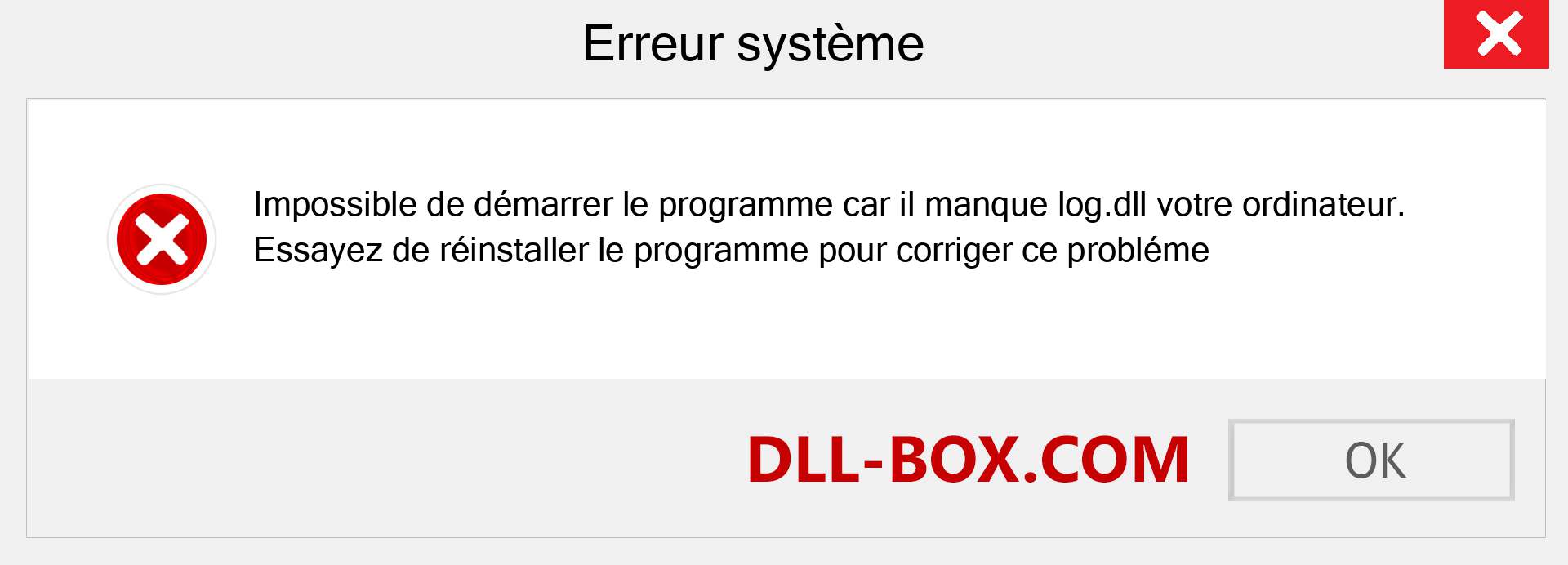 Le fichier log.dll est manquant ?. Télécharger pour Windows 7, 8, 10 - Correction de l'erreur manquante log dll sur Windows, photos, images